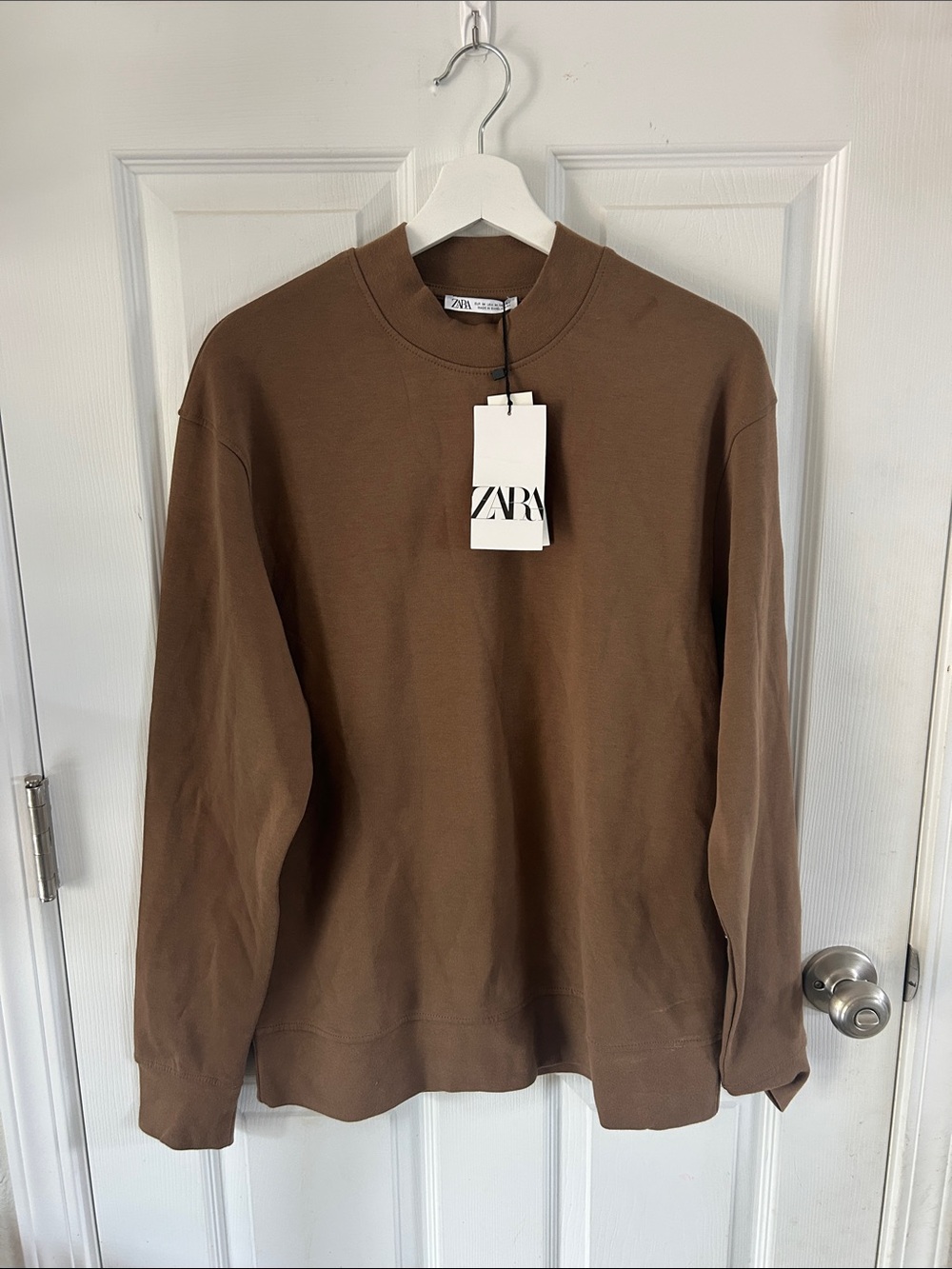 Zara Brown Crewneck Sweatshirt